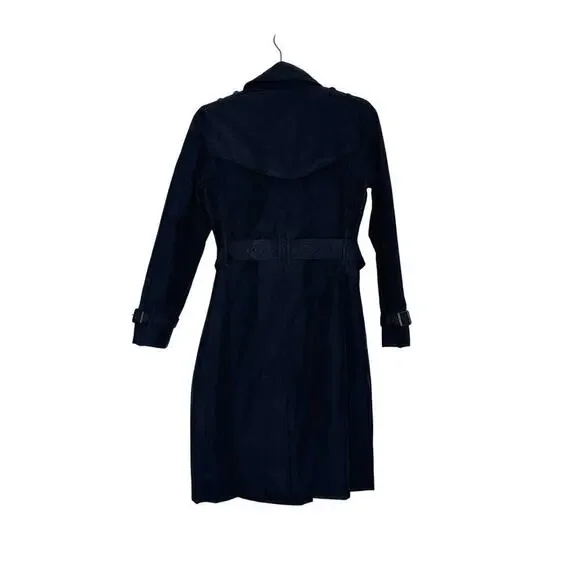 Norma Kamali Belted Trench Jacket Women's Black Size X-Small XS - Picture 4 of 6
